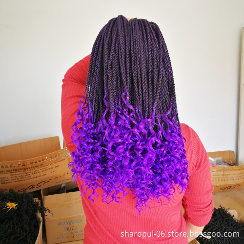 Ombre Faux Locs Crochet Braid Hair Extension Synthetic Braiding Hair For Black Woman